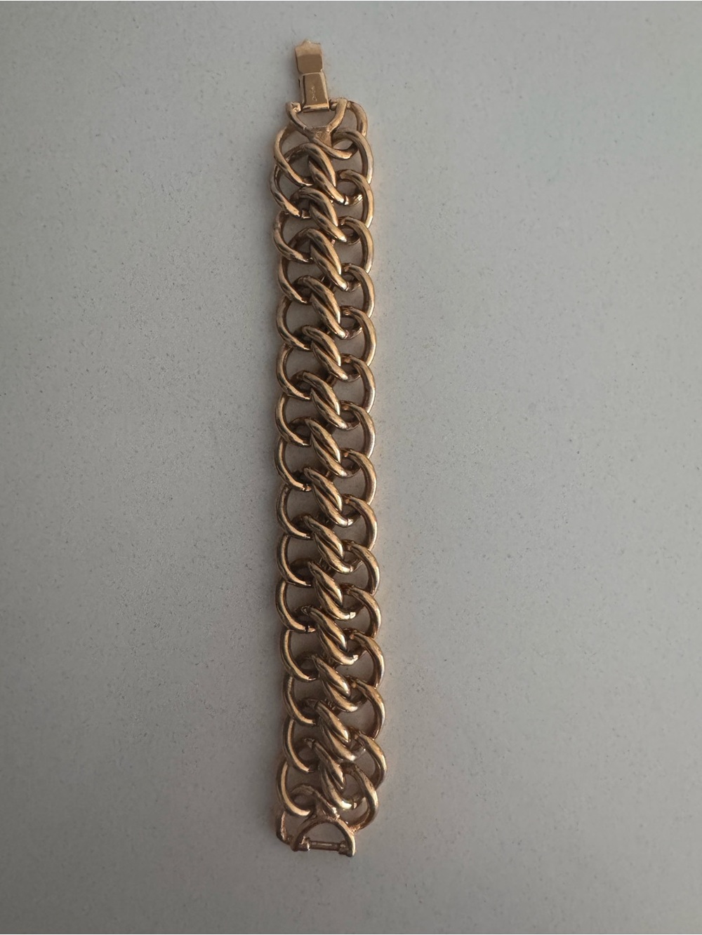 Vintage Monet Curb Chain Gold Bracelet